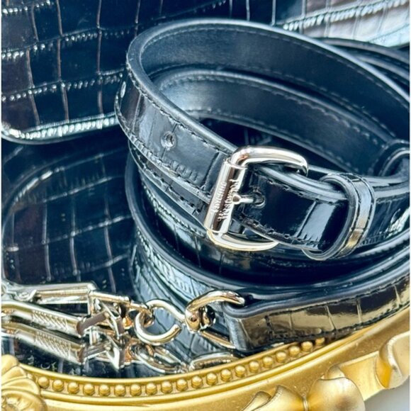 🆕 VIVIENNE WESTWOOD 🧿 NWT Rachel Camera Crossbody Bag - Vegan Croc - AUTH - Picture 11 of 13